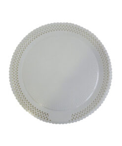 Plato-Blonda Aries Carton Ø30/23Cm Blanco