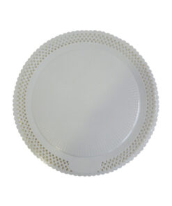 Plato-Blonda Aries Carton Ø32/25Cm Blanco