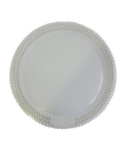 Plato-Blonda Aries Cartón Ø35/27Cm Blanco