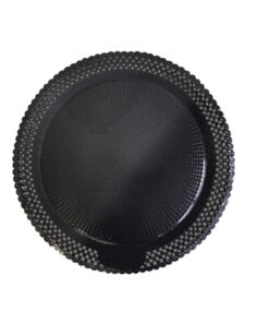 Plato-Blonda Aries Carton Ø30/23Cm Negro