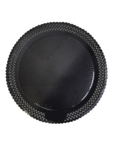 Plato-Blonda Aries Carton Ø32/25Cm Negro