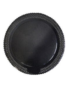 Plato-Blonda Aries Carton Ø35/27Cm Negro