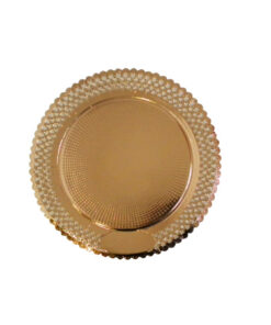 Plato-Blonda Aries Cartón Ø20/14Cm Oro