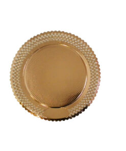 Plato-Blonda Aries Cartón Ø23/16Cm Oro