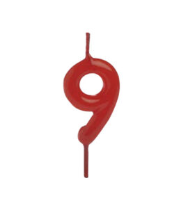 Espelma Número 9 Vermella