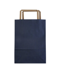 Bolsa Kraft Asa Plana 23x10x32 Azul