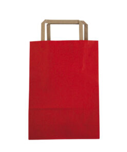 Bolsa Kraft Asa Plana 23x10x32 Roja