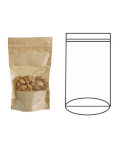 Bolsa Zip Kraft con Ventana 11+6x18,5Cm