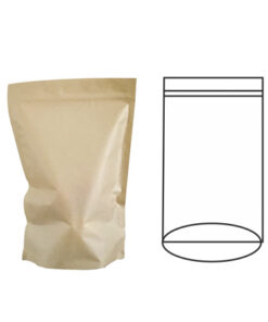 Bolsa Cierre Zip Kraft 21+11x31Cm