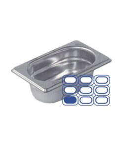 Cubeta Inox GN 1/9 1,0L 176x108x100