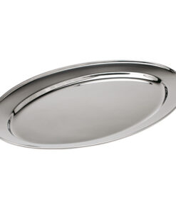 Safata Oval amb Bordó Inox 35x22,5Cm