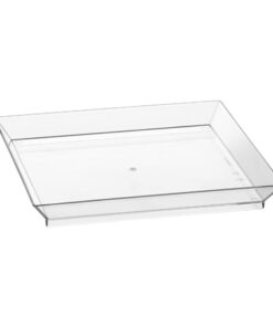 Bandeja Cubik PS Crystal 13x13x1,5Cm