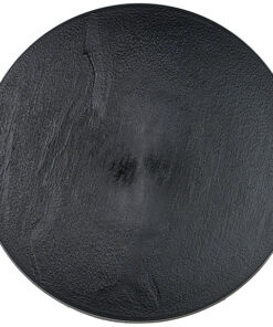 Plato Textura Redondo Negro Ø22Cm